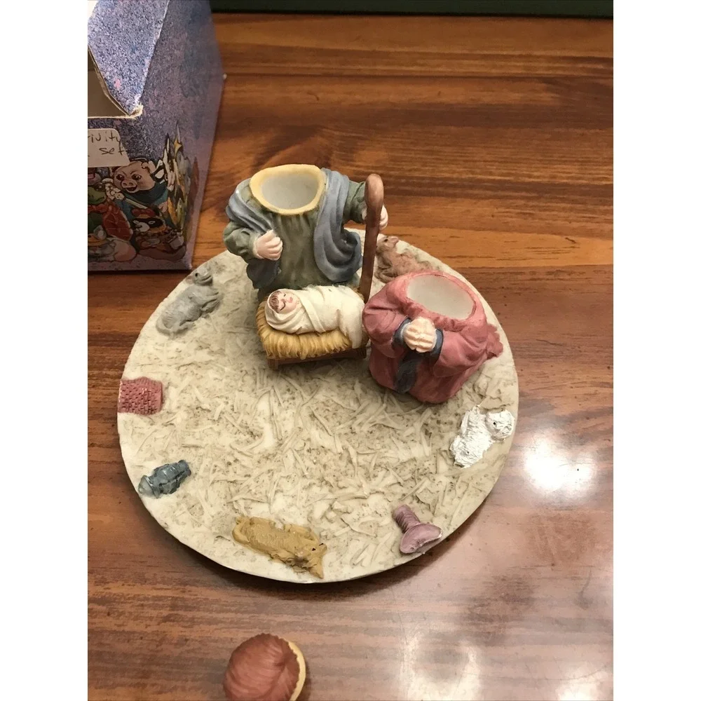 cherished moments 1995‎ Nativity tea time set